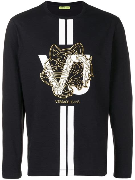 versace jeans tiger logo sweatshirt|Versace sweatshirt sale.